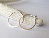 Tiny Sterling Silver Thin Sleeper Hoop Earrings