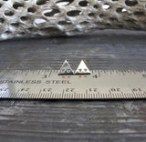 Triangles in Triangle geometric stud earrings in sterling silver