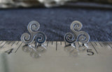 Triskele Stud Earrings ~ Sterling Silver