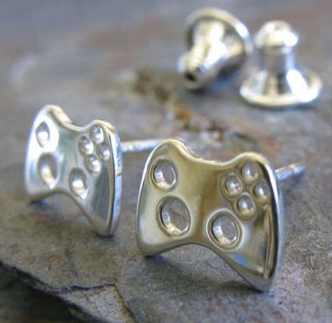 Xbox Controller Gamer Stud Earrings ~ Sterling Silver