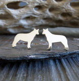 Australian Cattle Dog stud earrings.  Tiny sterling silver or 14k gold posts.