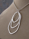 Organic sterling silver pendant necklace free form handmade jewelry