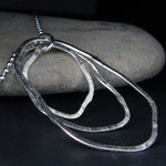 Organic sterling silver pendant necklace free form handmade jewelry