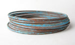 Copper patina bangle bracelets handmade jewlery