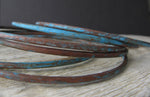 Set of Copper Verdigris Patina Bangle Bracelet