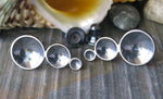 Unique sterling silver dainty stud earrings rustic oxidized jewelry