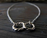 Infinity Twist danity handmade necklace sterling silver