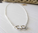 Dainty Infinity Minimalist necklace handmade in sterling silver
