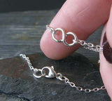 Dainty Infinity Minimalist necklace handmade in sterling silver